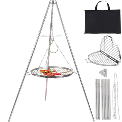 Durable stainless steel Campfire Tripod Grill for Cooking