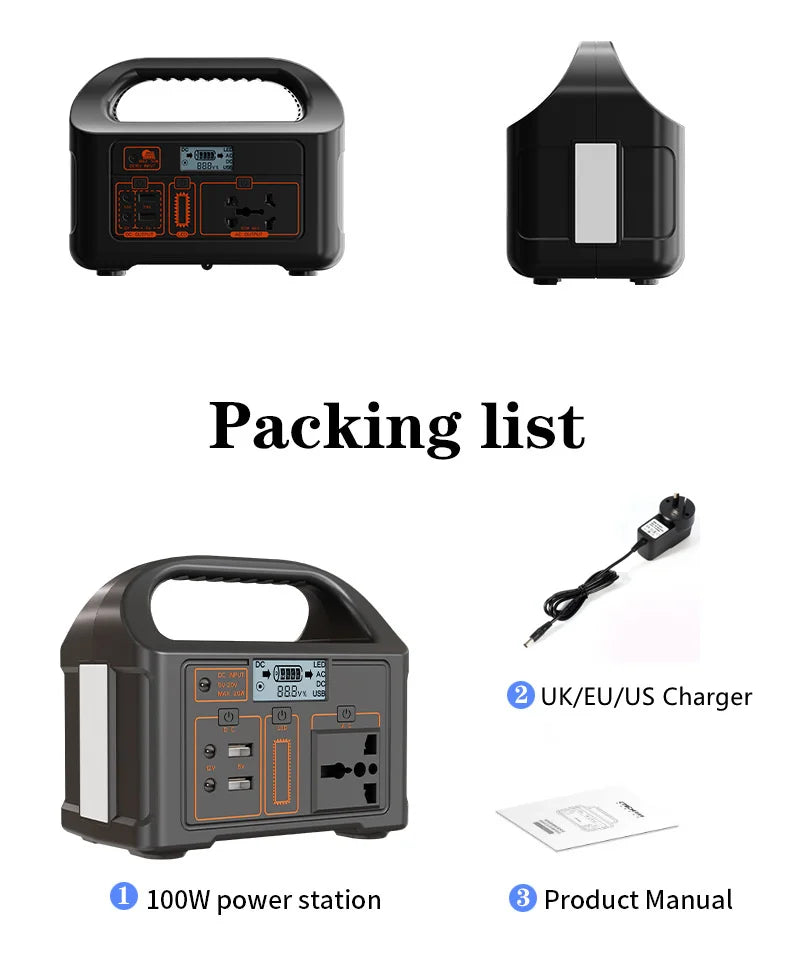 Small 100W Portable Solar Power Station Generator