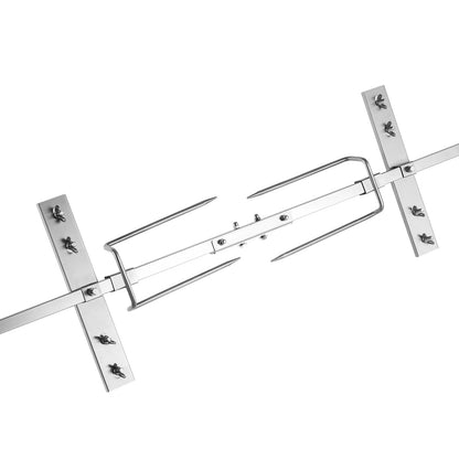 53" Automatic BBQ Rotisserie Grill Kit Height Adjustable