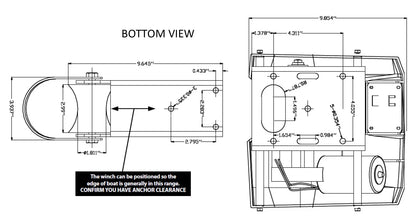 Electric Anchor Winch Saltwater Pontoon Boat Anchor