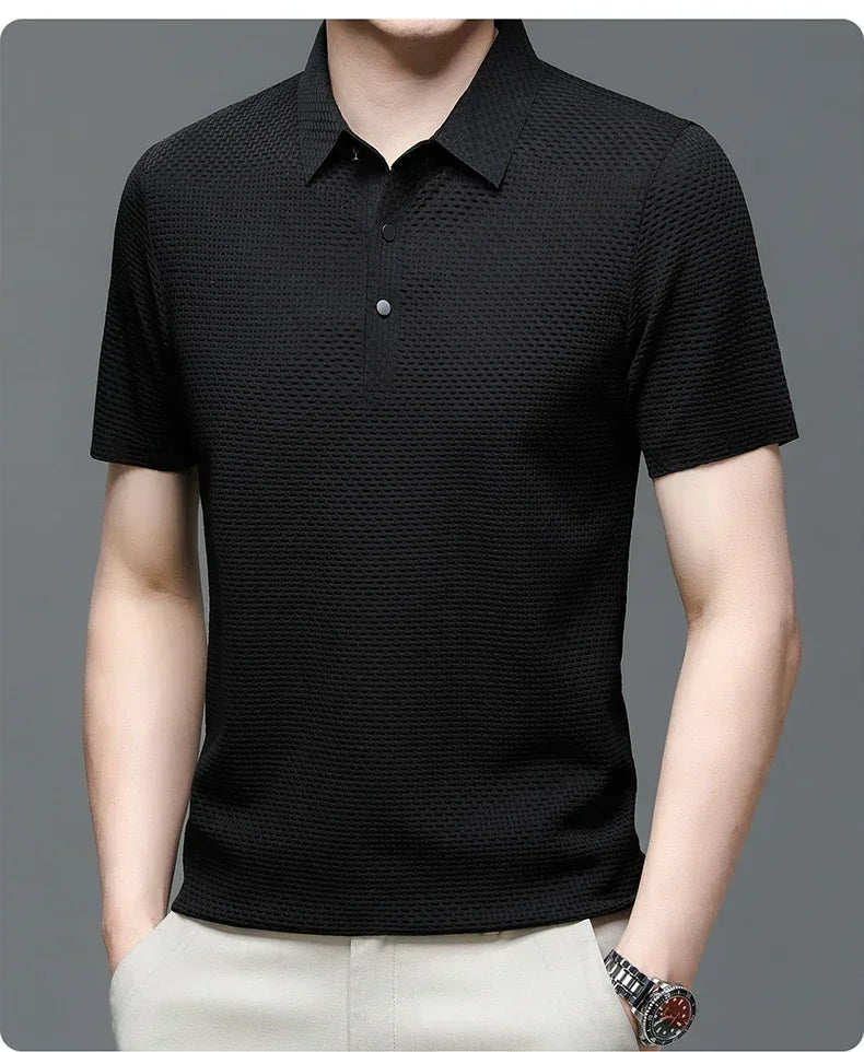 Men's Ultra Stretch Loose Fit Polo Shirts Breathable