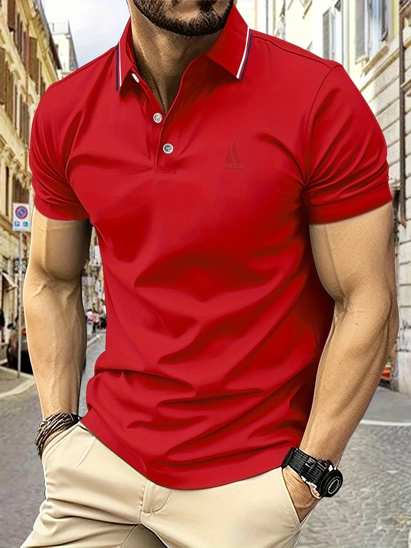 Men Short Sleeve Casual Breathable Light Shirt