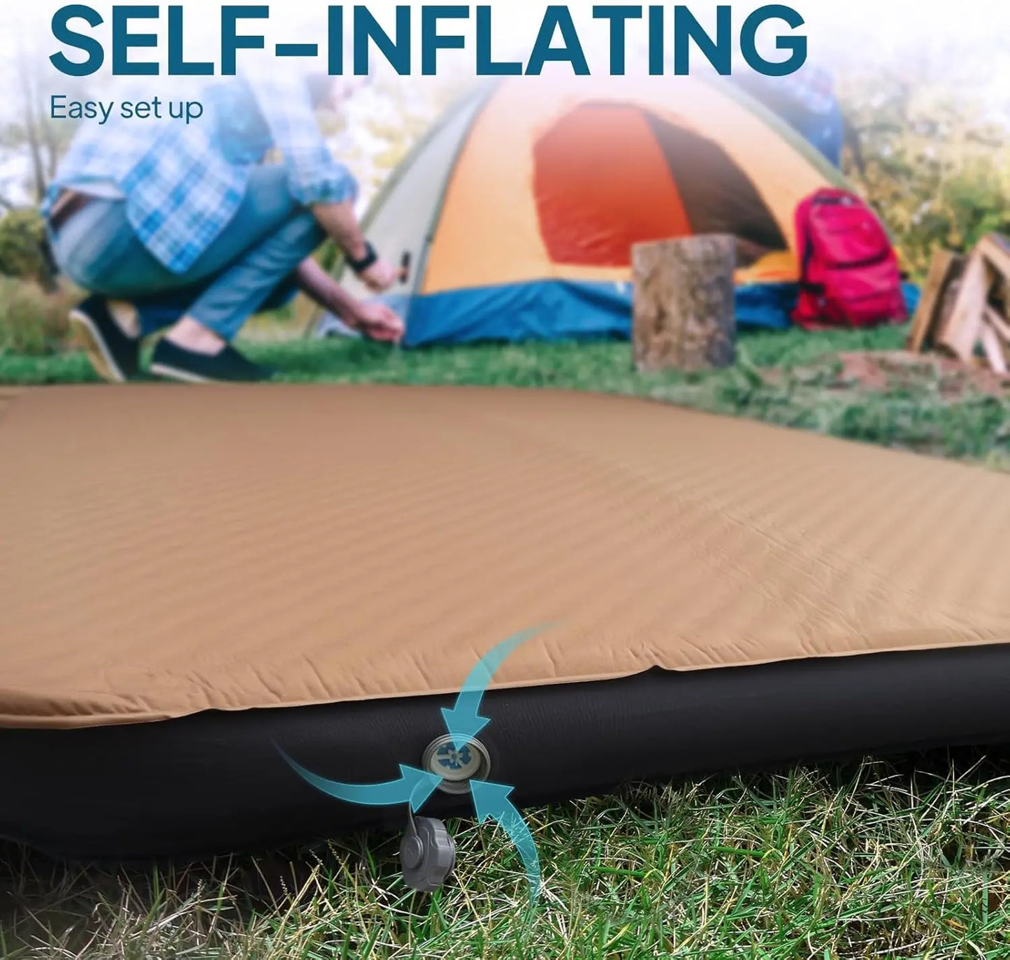 All Season Self-Inflating 4.5" Camping Mattress,
