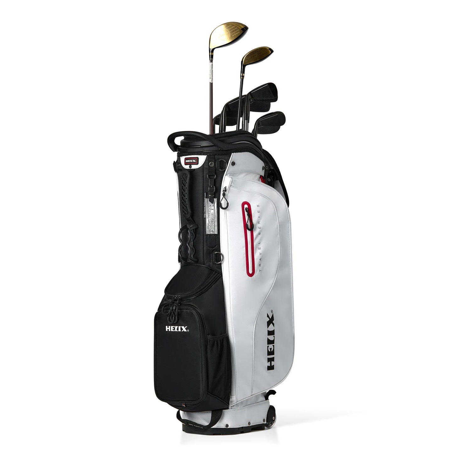 Golf Stand Bag with Retractable Top Cover and Wheels