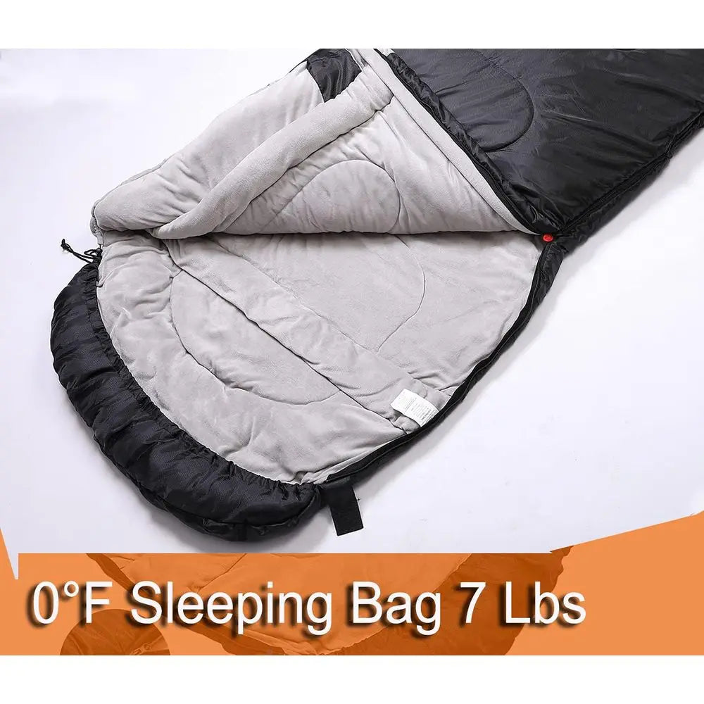 Large 0 Degree Sleng Bags for Adults Cold Weather Camping Winter Below Zero 20 15 Lannel Big and Tall XXL