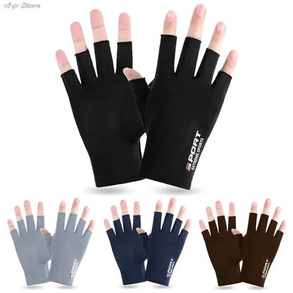 1 Pair Anti-UV Men Women Fishing Gloves Sunscreen