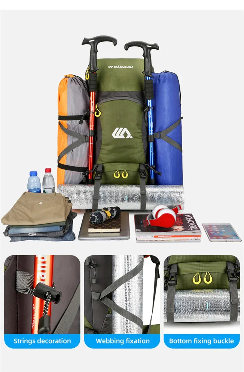 50L Waterproof Large Hiking Men Large Rucksack