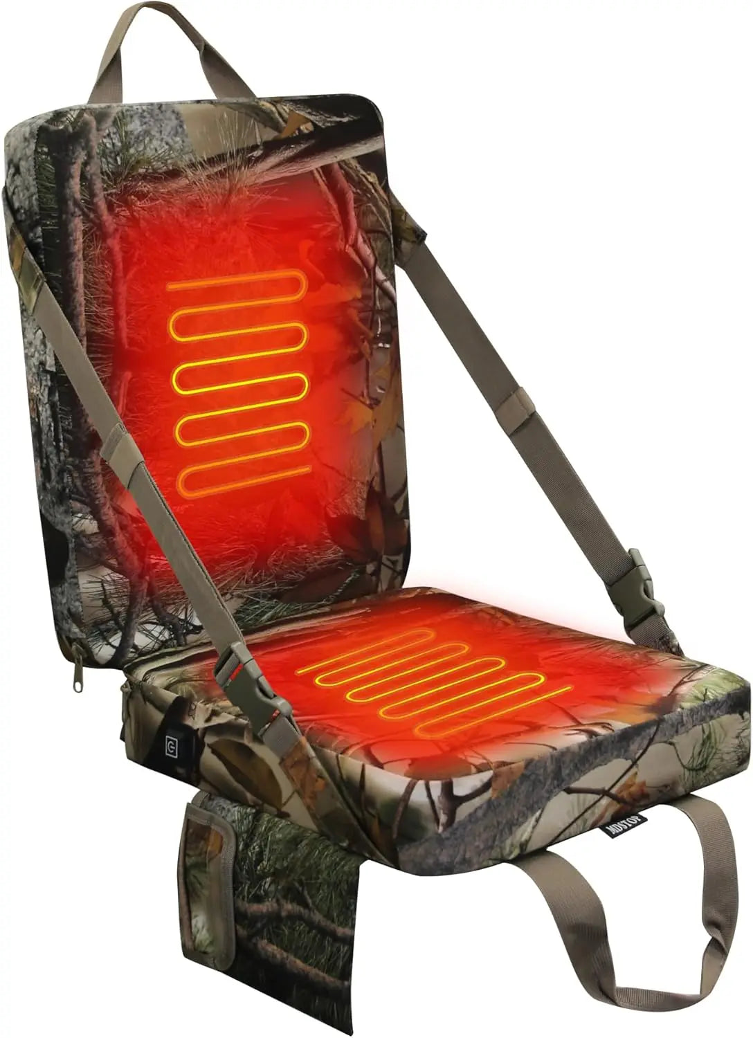 Heated Hunting Seat Cushion with Backrest,