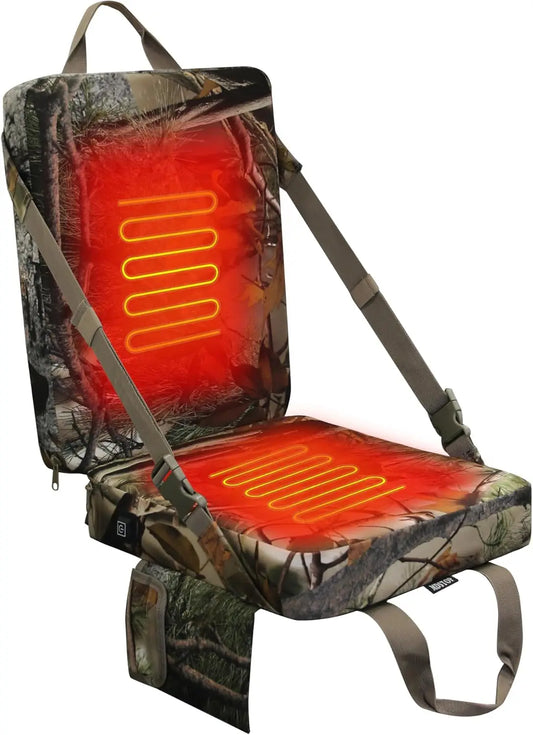 Heated Hunting Seat Cushion with Backrest,