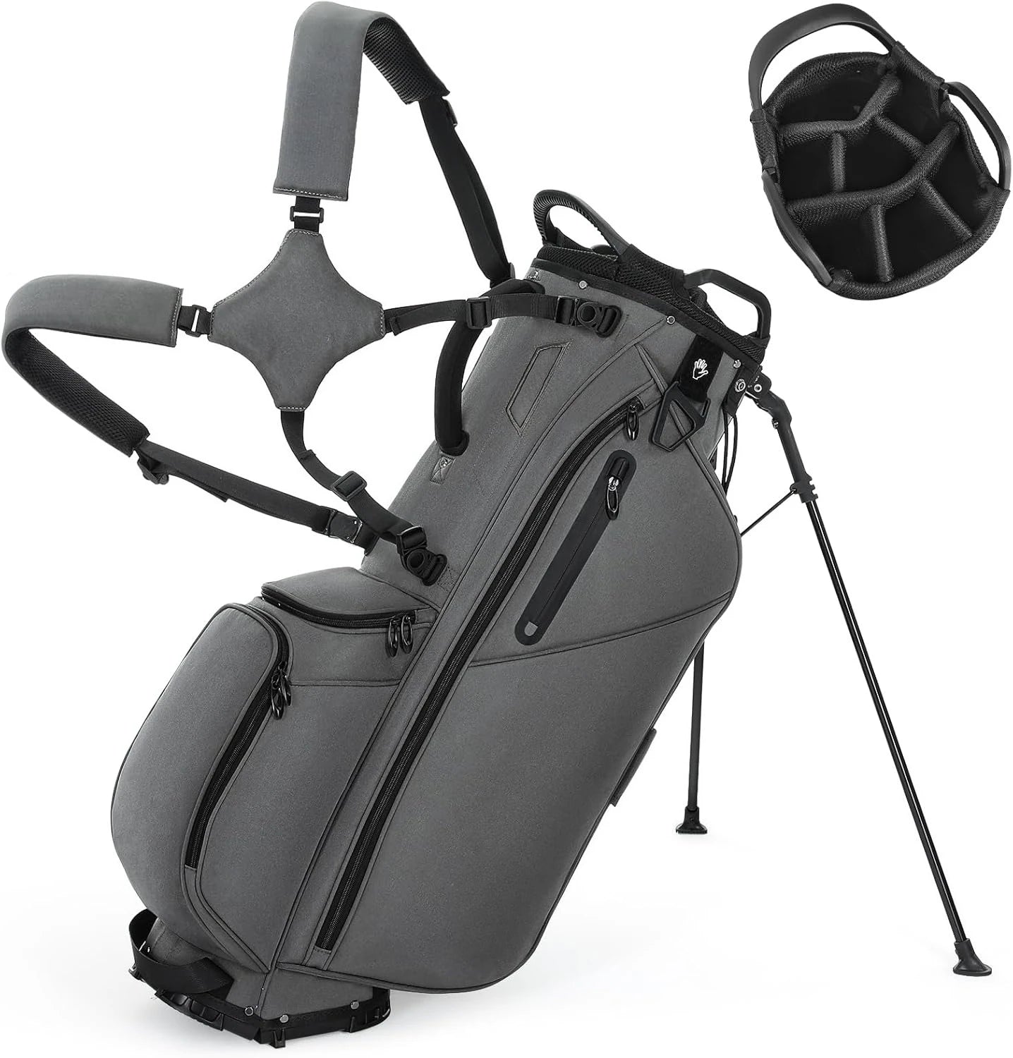 Lightweight Golf Bags with 7 Way Full-Length Dividers,