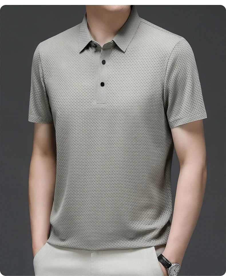Men's Ultra Stretch Loose Fit Polo Shirts Breathable