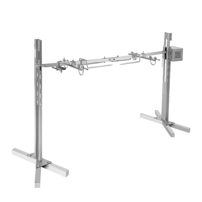 53" Automatic BBQ Rotisserie Grill Kit Height Adjustable