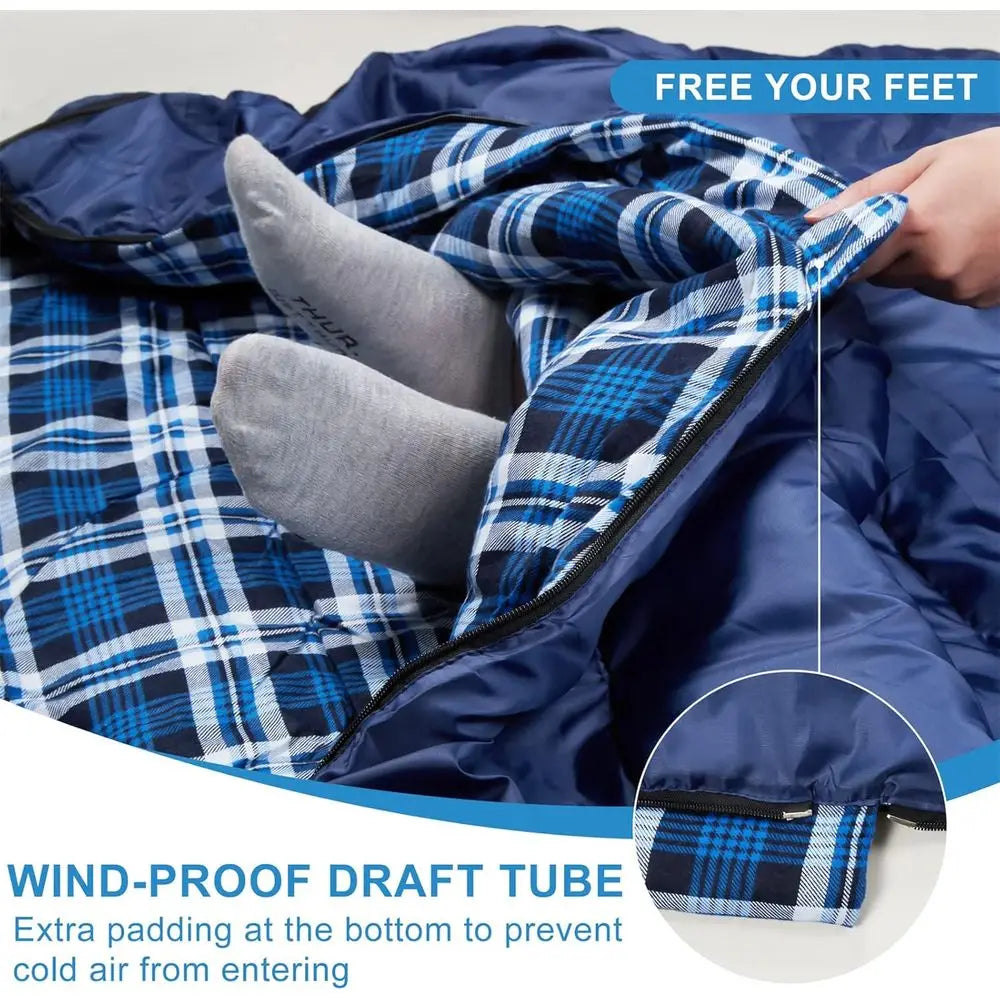 Lightweight Double Sleeping Bag for Camping, Backpacking