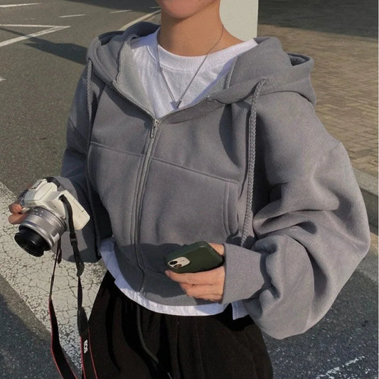 Autumn Winter Hooded Hoodies Women Casual Streetwear