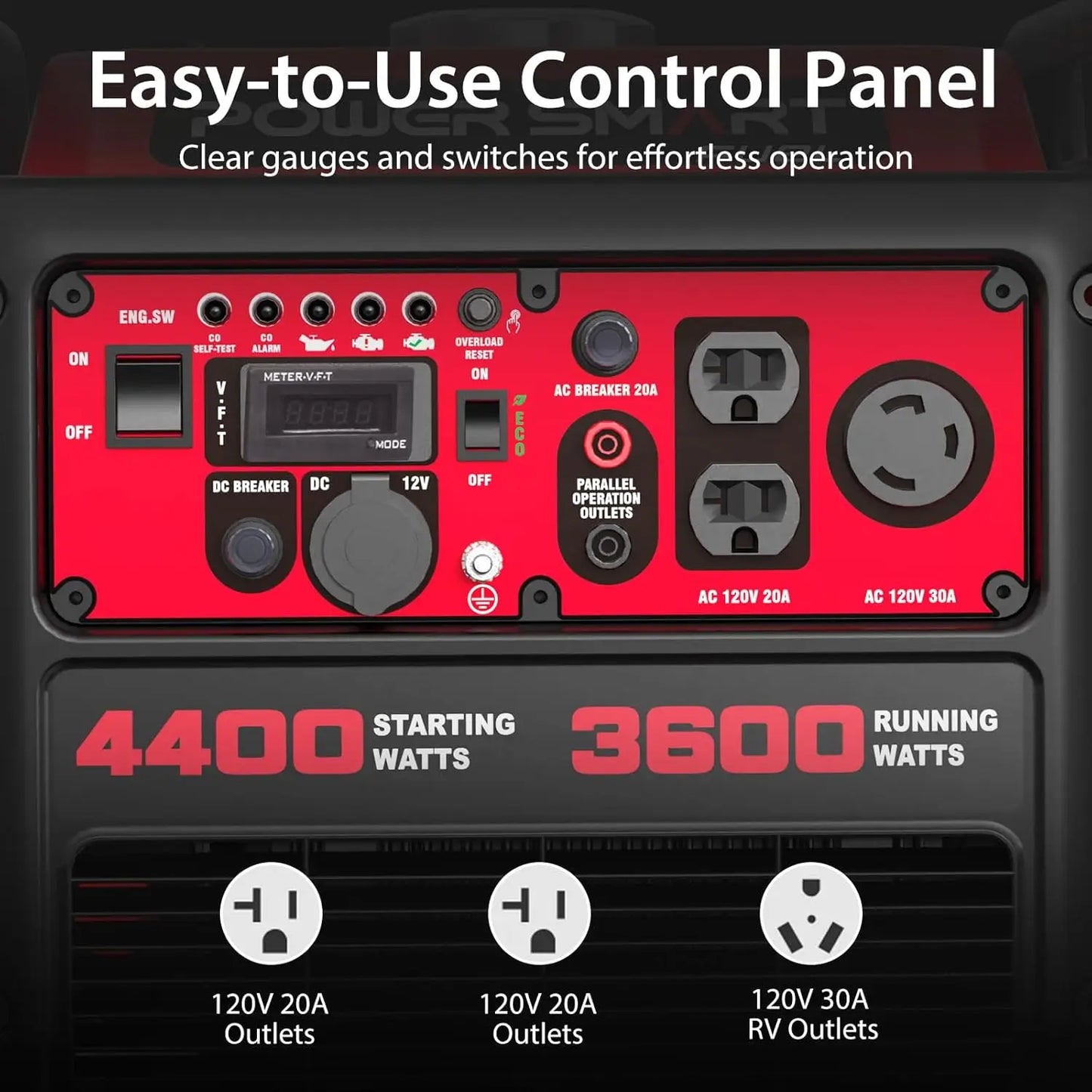 Portable 4400W Gas Powered Portable Inverter Generator