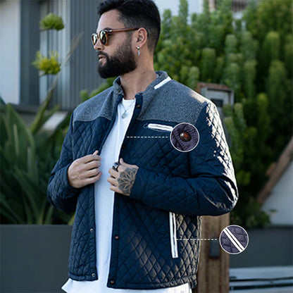 Men's Lightweight Winter Warm Bomber Quilted Coat L