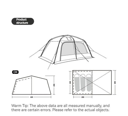 4 Seasons Large Space Tent With Chimney Hole
