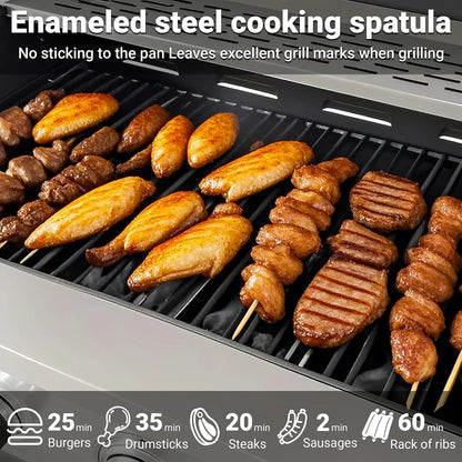 4-Burner Propane BBQ Grill 46,500 BTU with Side Burner,