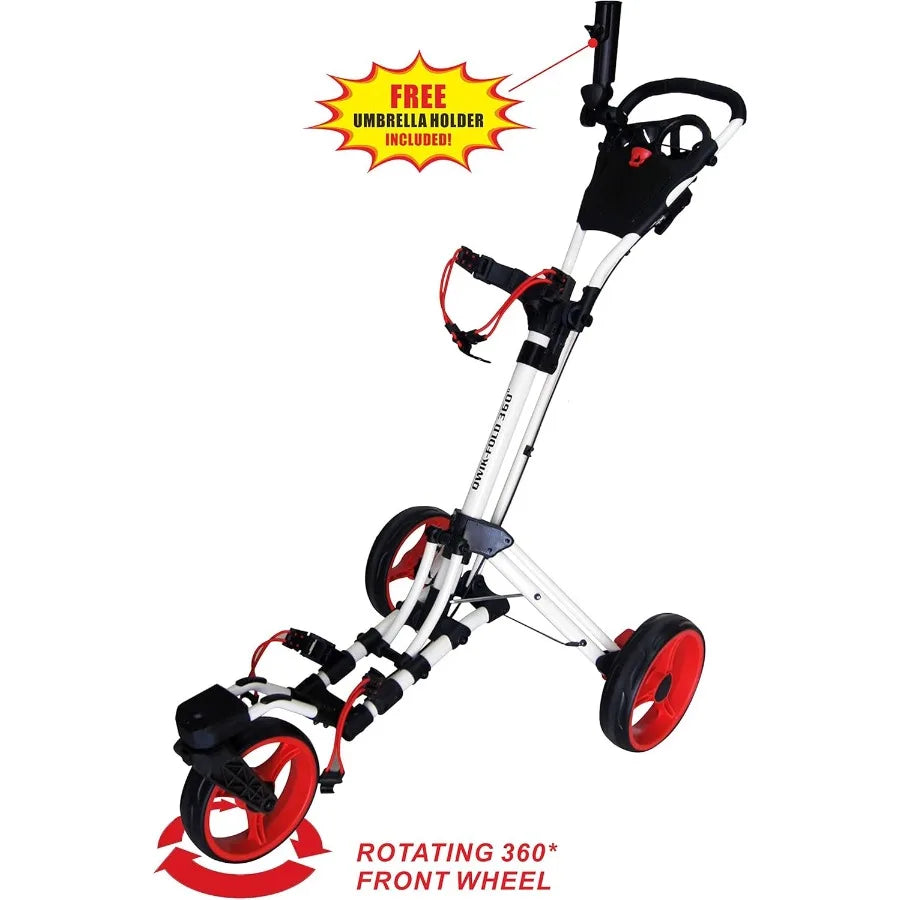 Golf Push Cart  with 360 Rotating Front Wheel