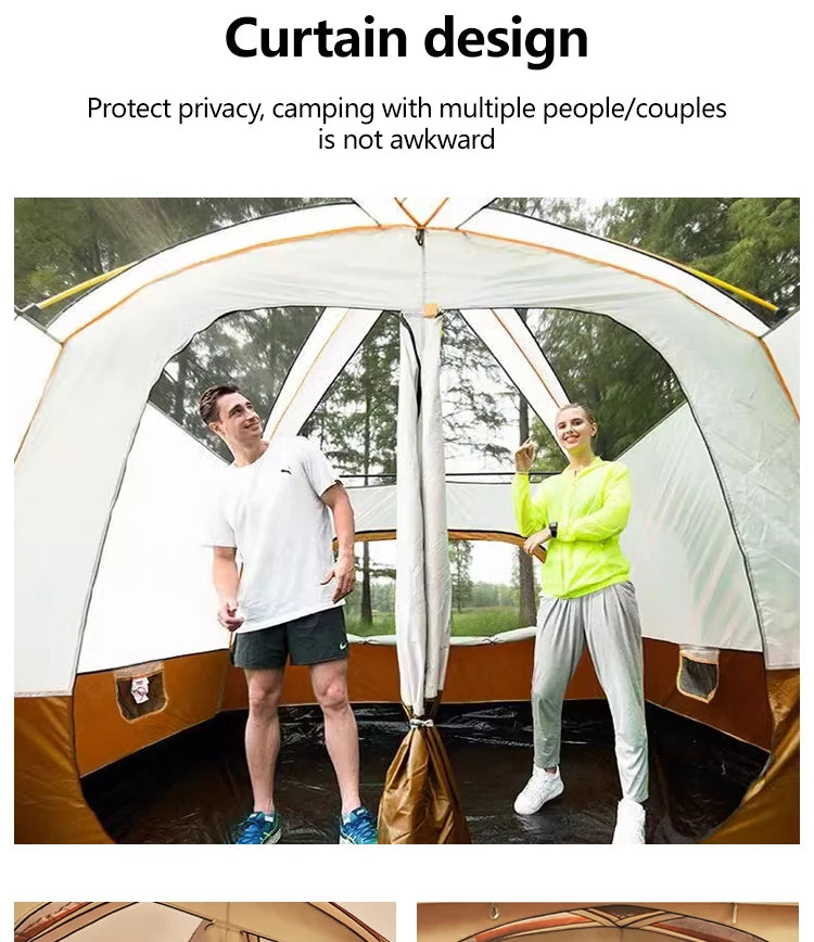 Wind and waterproof  2 Room Family Camping Tent
