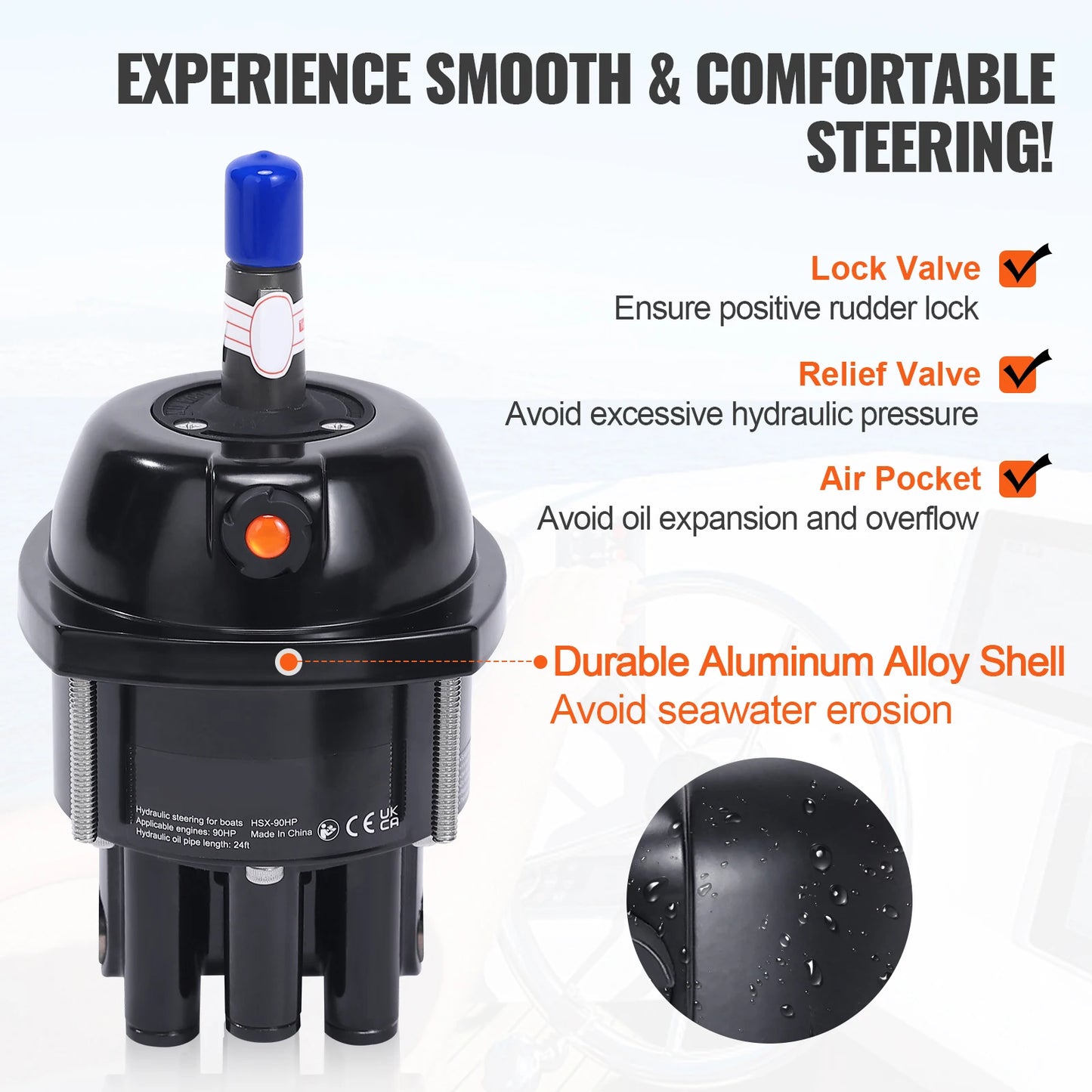 Hydraulic Outboard Steering Kit 90HP/150HP/300HP