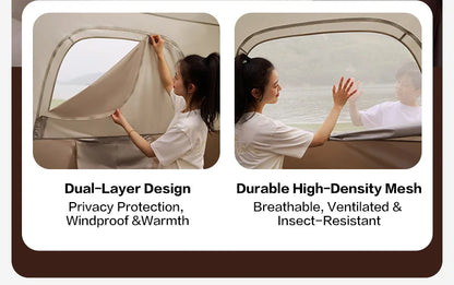 5.9 Outdoor Camping Vinyl Rainproof Sunscreen Tent