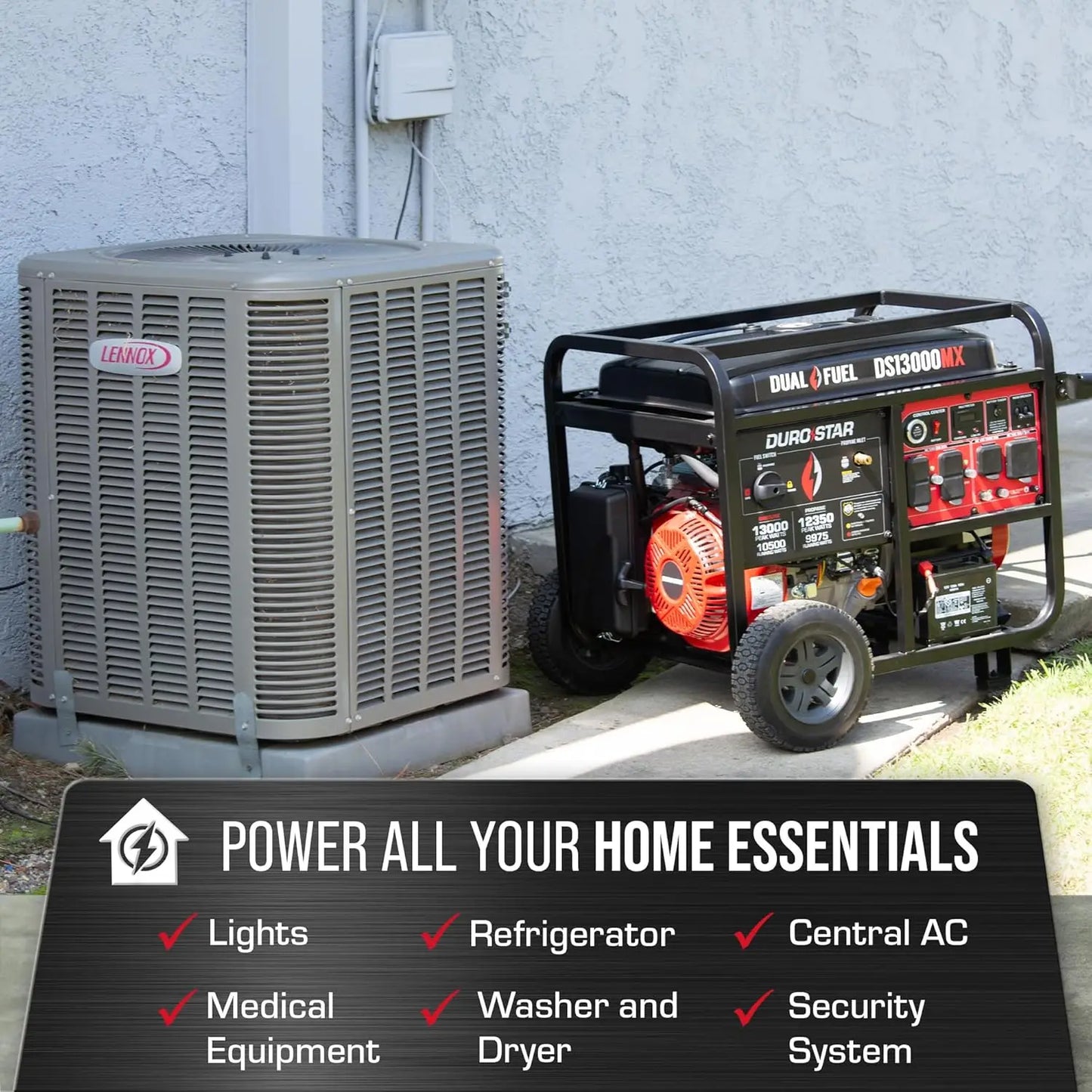 DS13000MX Dual Fuel Portable Generator