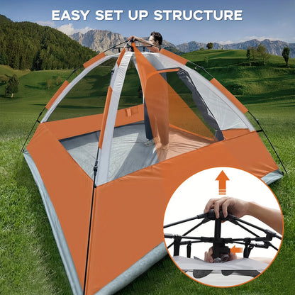 4 Person Instant Easy Set Up Camping Tent