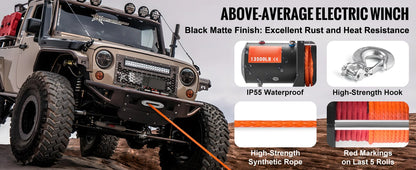 13500lbs Electric Car Truck Winch /80ft cable