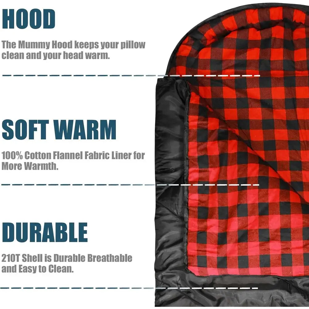 Cold Weather Winter, XXL Camping Sleeping Bag