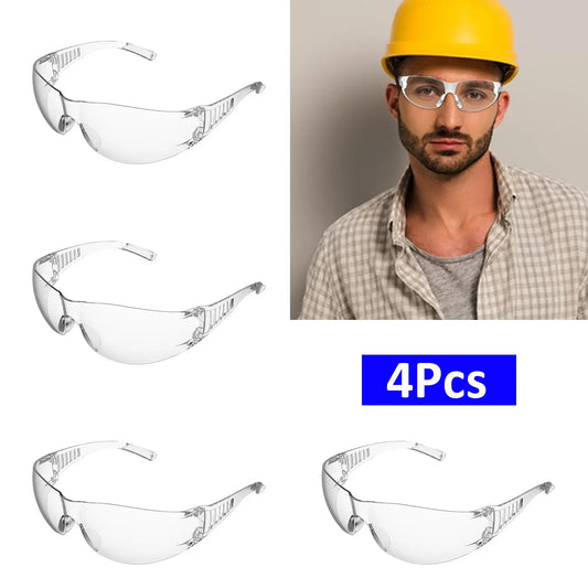 Safety Glasses Clear Unisex Anti-Scratch Protective Goggles