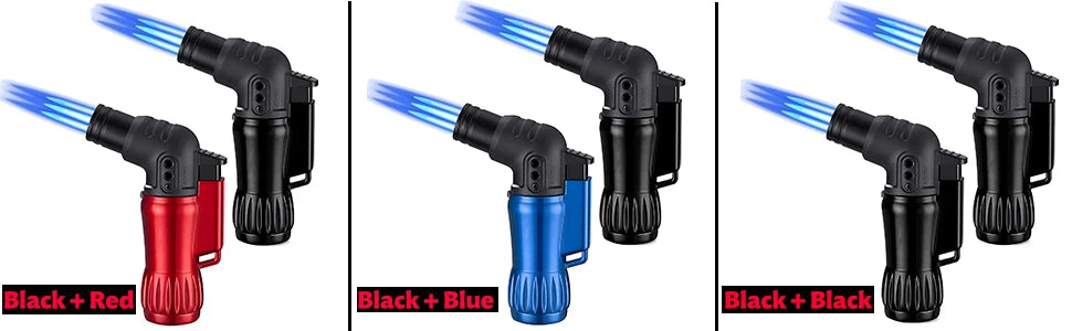Windproof 2pcs/Set Triple Jet Flame Torch Lighter