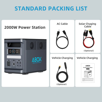 Portable Power Station 2000W  Solar Generator