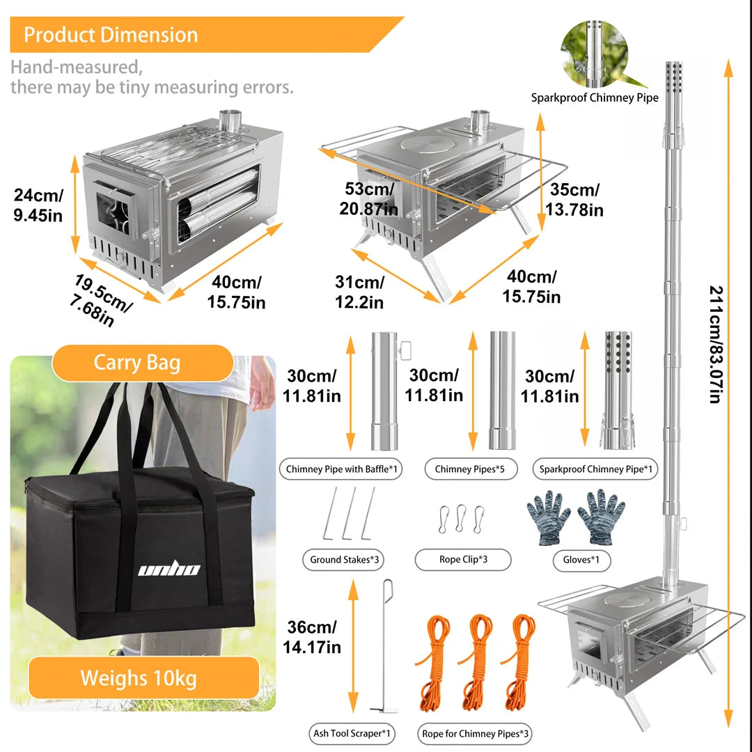 Hot Tent Portable Wood Burning Stove
