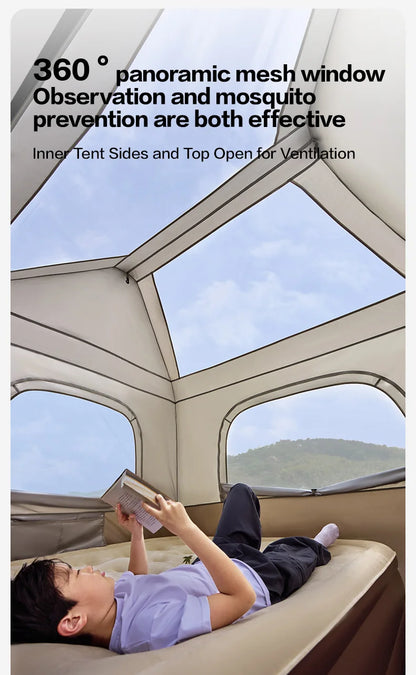 5.9 Outdoor Camping Vinyl Rainproof Sunscreen Tent