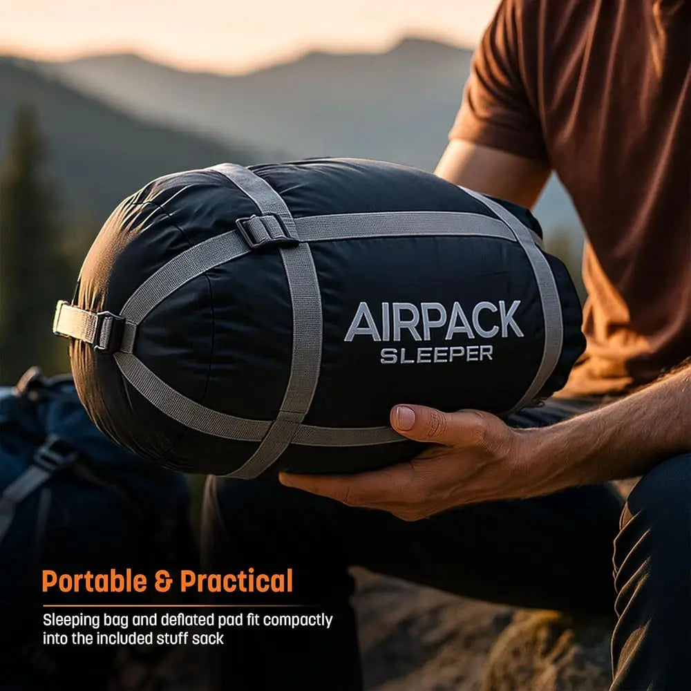 Inflatable Sleng Pad and Zip-Up Blanket