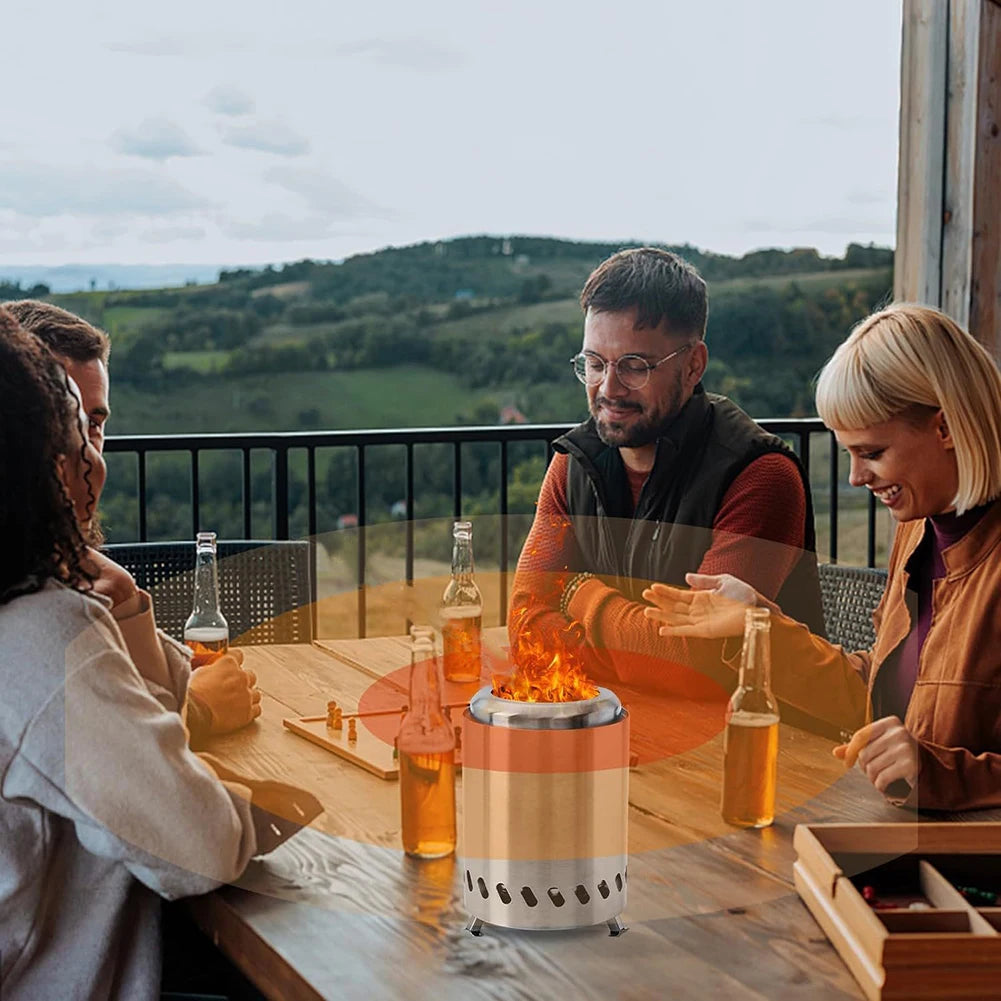 Smokeless Tabletop Wood Burning Fire Pit