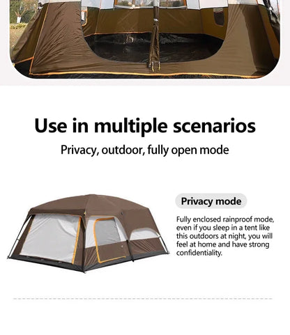 Wind and waterproof  2 Room Family Camping Tent