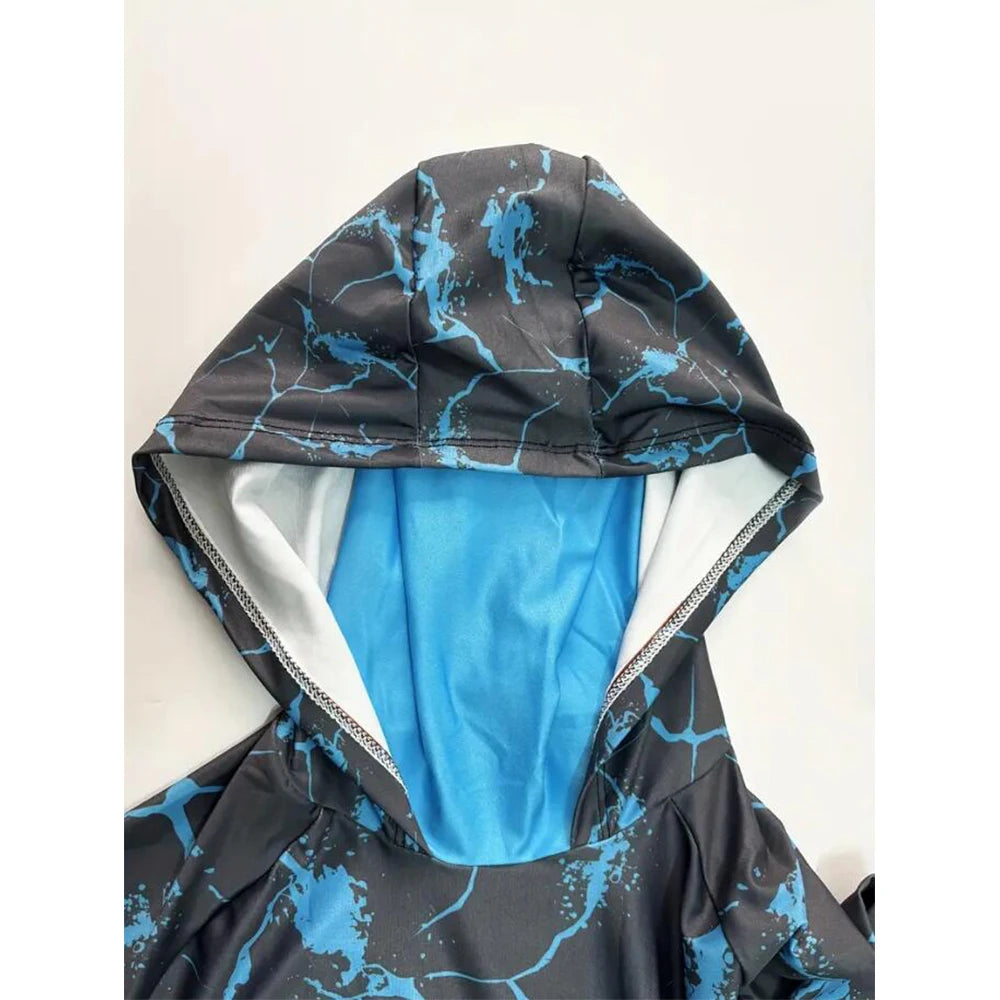 Men Fishing Long Sleeve Hoodie Sailing Shirt