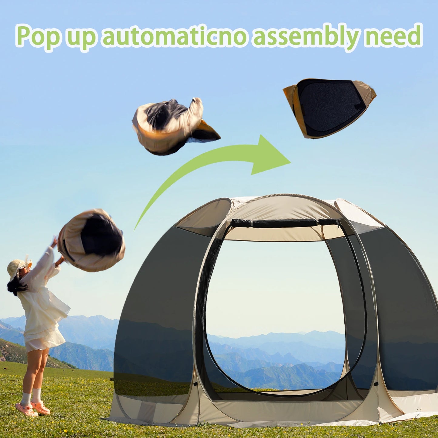 Large Family Pop-Up Shelter - 6-8 Person