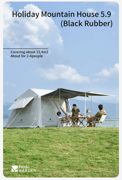 5.9 Outdoor Camping Vinyl Rainproof Sunscreen Tent