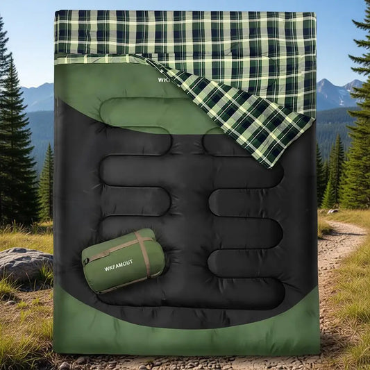 2 Person Waterproof Queen Size Camping Sleeping Bag