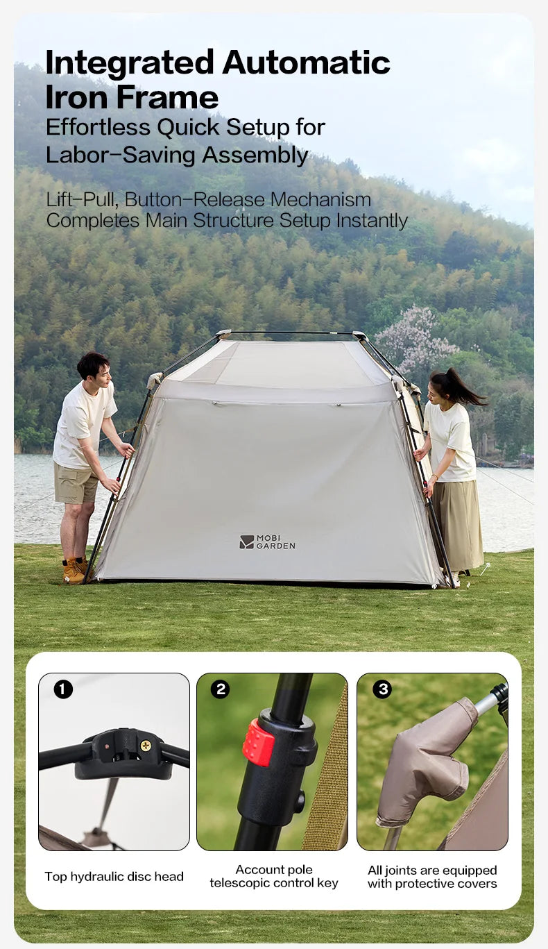 5.9 Outdoor Camping Vinyl Rainproof Sunscreen Tent