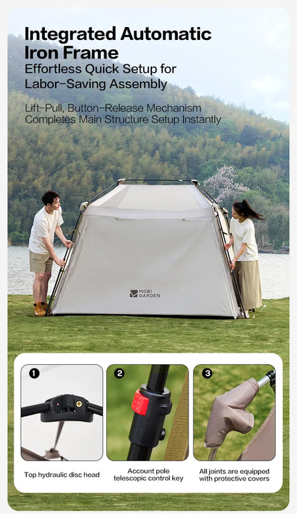 5.9 Outdoor Camping Vinyl Rainproof Sunscreen Tent