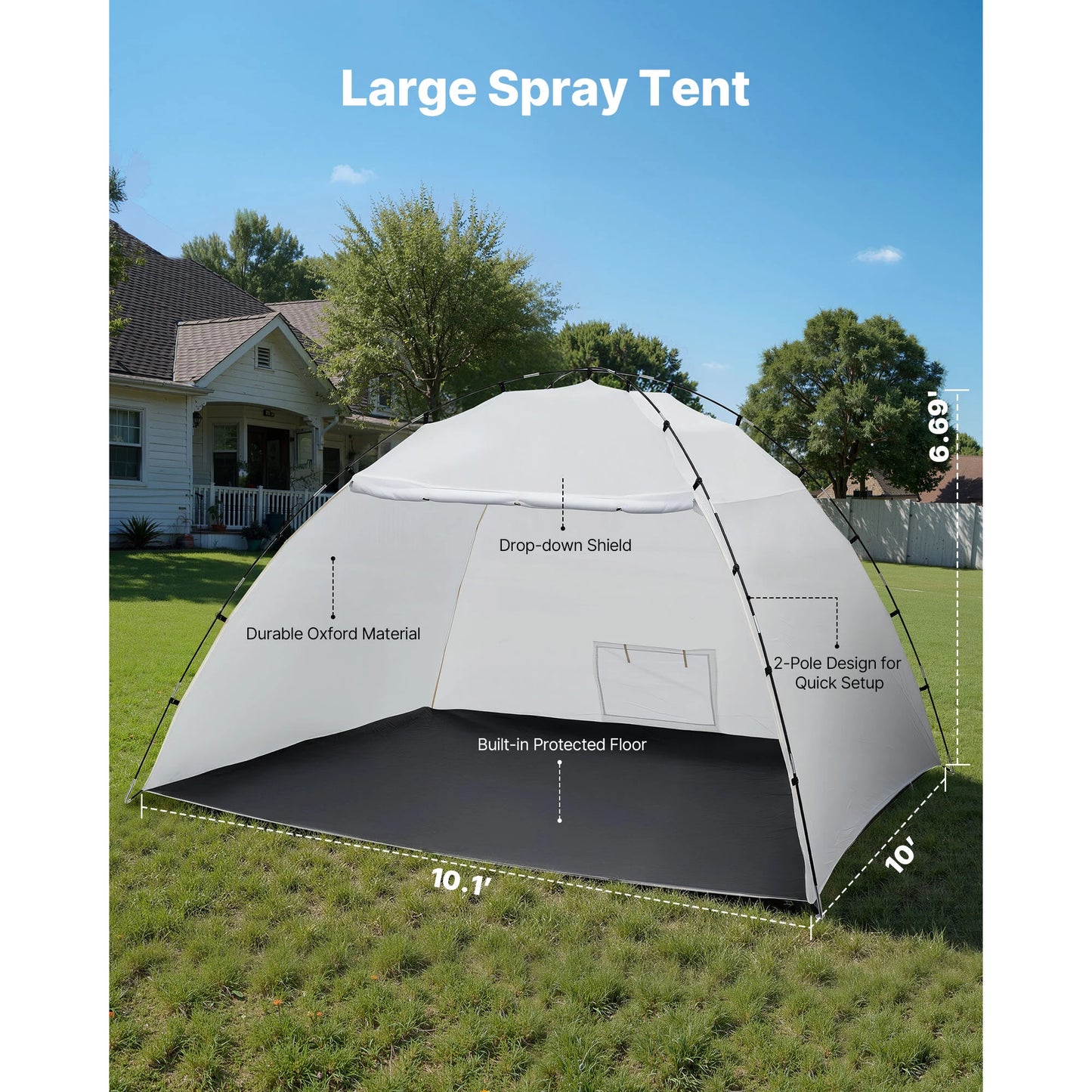 Large Space Oxford Spray Painting Tent