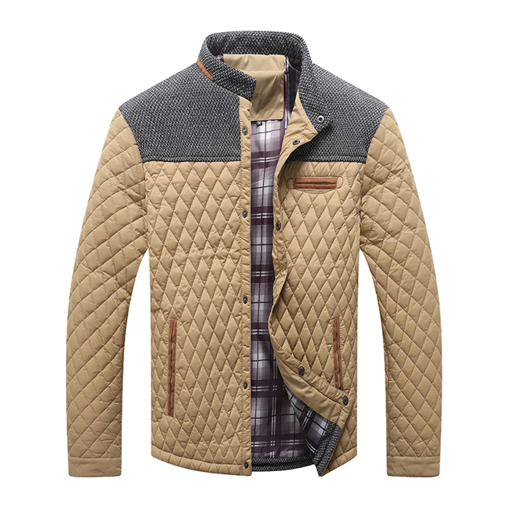 Men's Lightweight Winter Warm Bomber Quilted Coat L