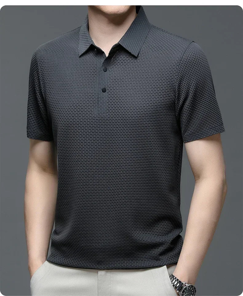 Men's Ultra Stretch Loose Fit Polo Shirts Breathable