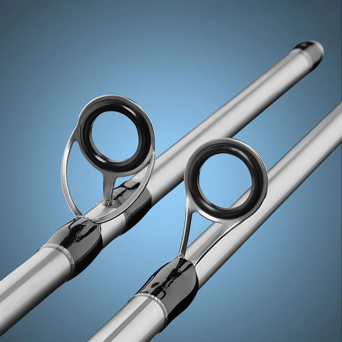 Silvery Carbon Fiber Lure Fishing Rod
