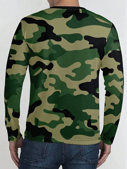 Mens Long Sleeve Camo Shirt