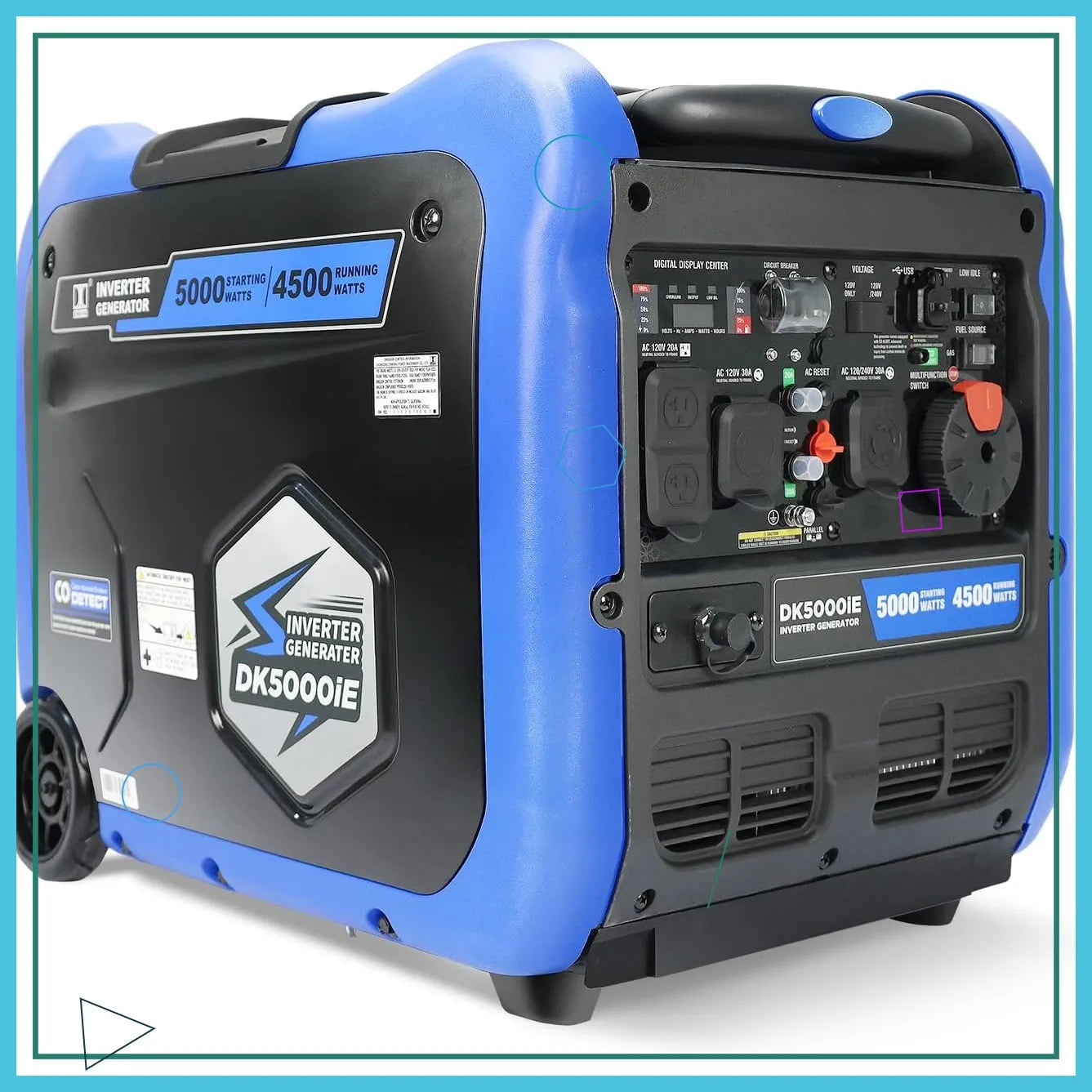Portable 5000W Electric Start Inverter Generator